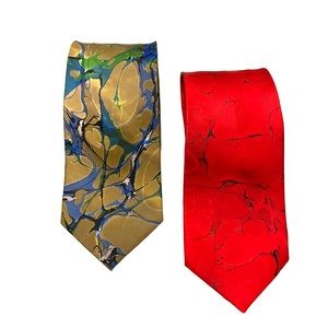 Gorgeous de Lange Hand Painted Tie